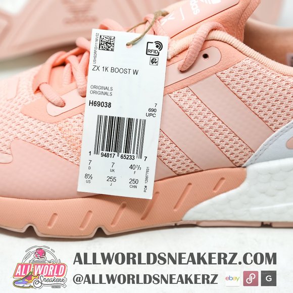 adidas Womens ZX 1K Boost Running, H69038 Pink White Fitness Jogging Training - Picture 7 of 16